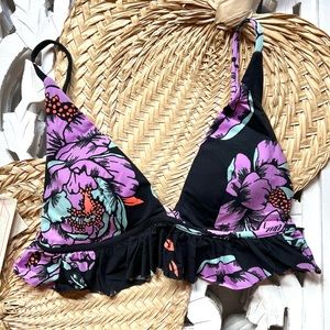 🫧🌴MAAJI🌴🫧 Miramar Ruffle Floral Bikini Swim Top